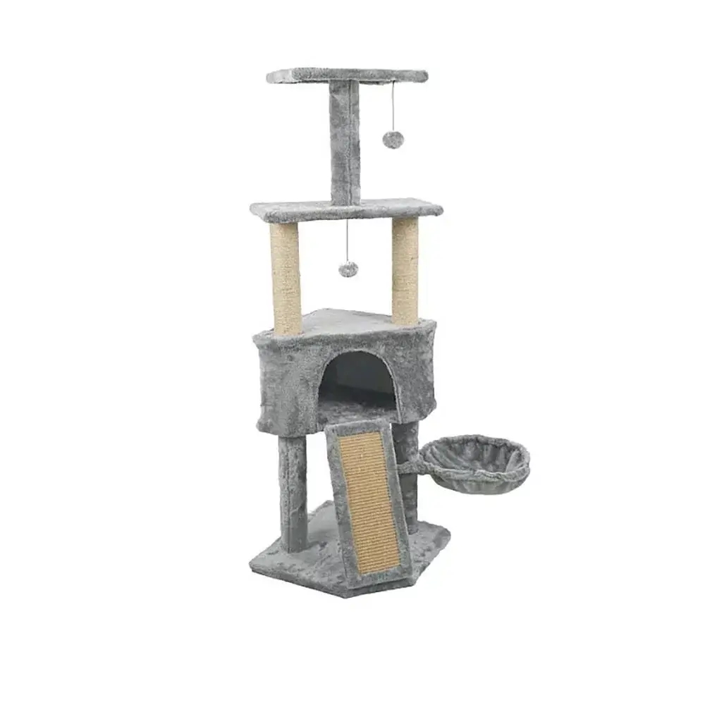 Háromszintes macska mászóka - szürke - Kép 1