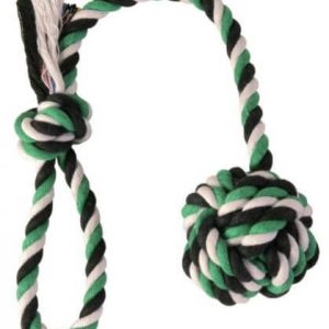 Kutyajáték kötél labdával