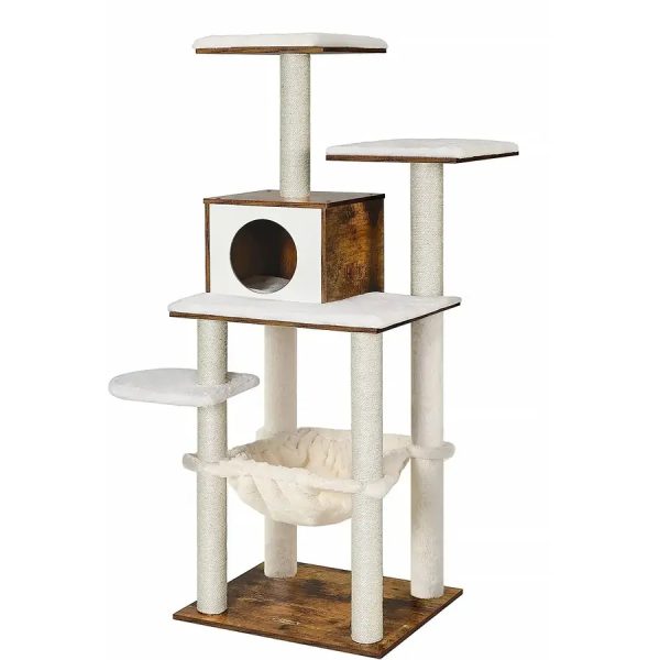 Modern Macska kaparófa, 55 x 138 x 45 cm, rusztikus barna