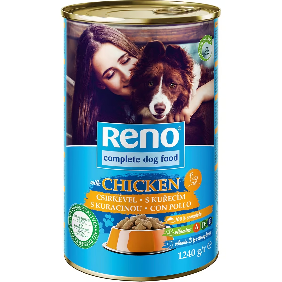 Reno konzerv kutyaeledel, baromfi, 1240g
